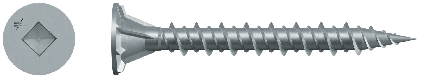 Simpson Strong-Tie CB3BLGHL158S CB3BLGHL Fiber-Cement Board Screw (Collated)— #9 x 1-5/8 in. #3 SQU (1500-Qty)
