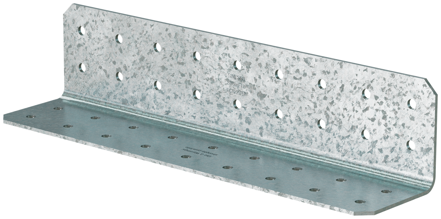 Simpson Strong-Tie RCA229/68-R50 RCA 2 in. x 2 in. x 9 in. 14-Gauge Galvanized Rigid Connector Angle (50-Qty)