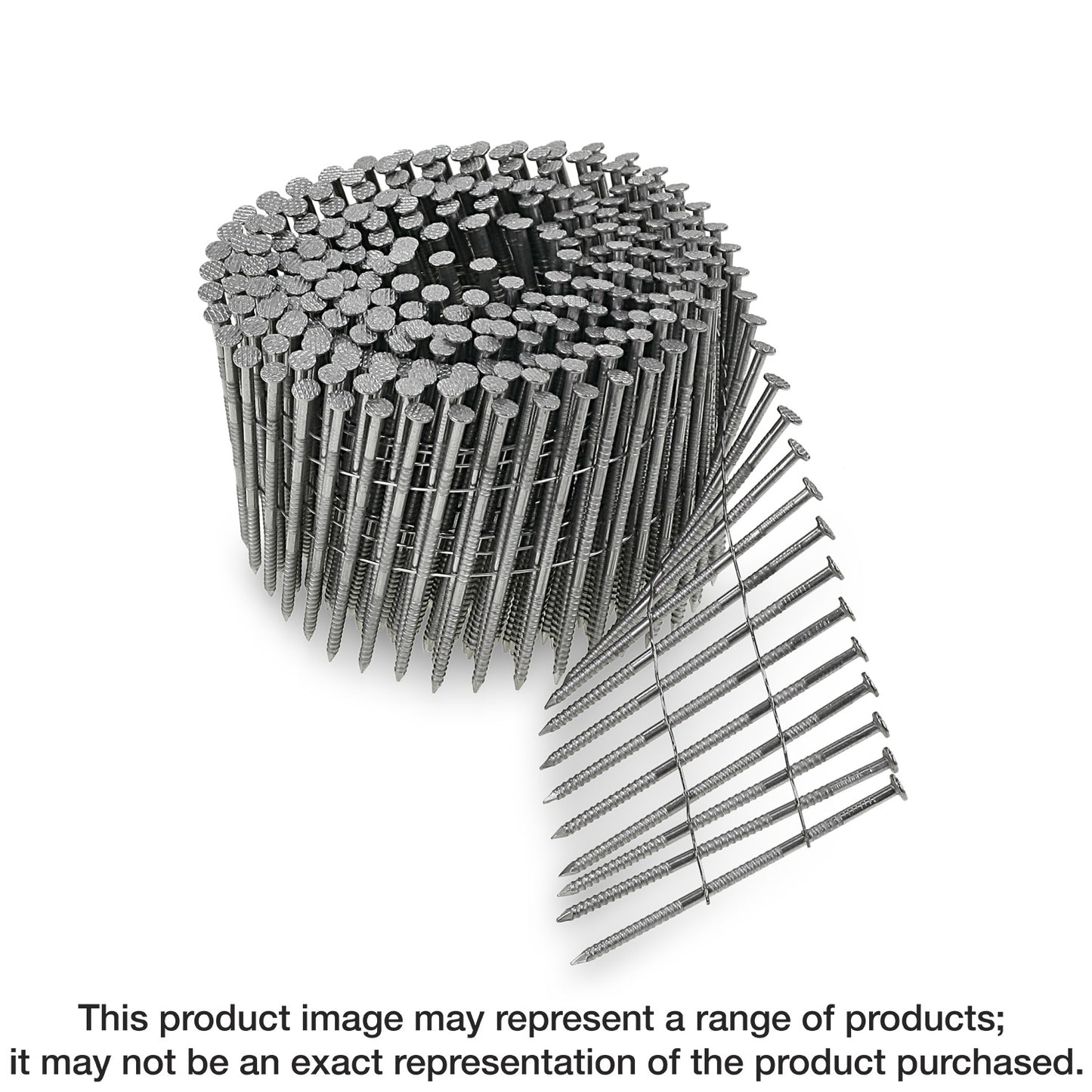 Simpson Strong-Tie S13A200SNBP 15° Wire Coil, Full Round Head, Ring-Shank Siding Nail — 2 in. Type 304 (1200-Qty) (Pack of 192)