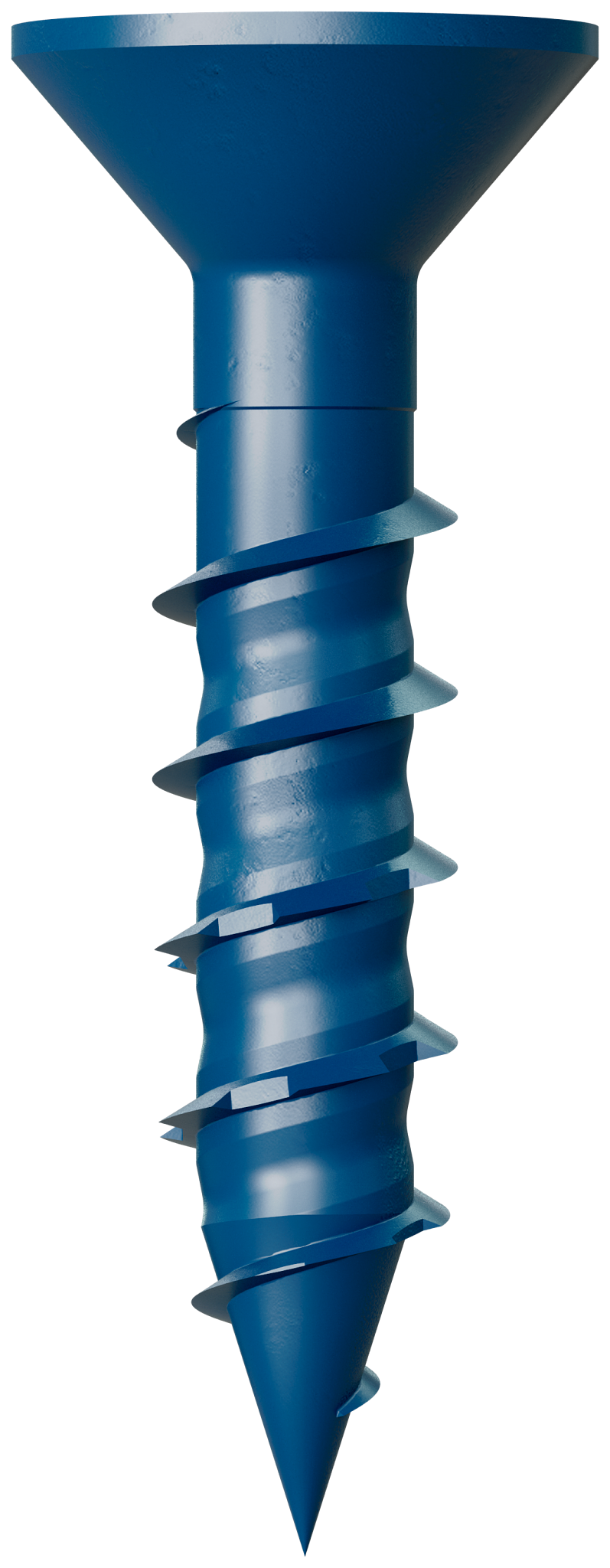 Simpson Strong-Tie TNT25114TF Titen Turbo™ — 1/4 in. x 1-1/4 in. 6-Lobe Flat-Head Concrete and Masonry Screw, Blue (100-Qty) (Pack of 1296)