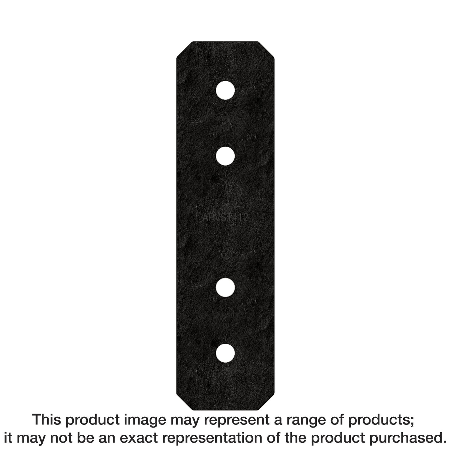 Simpson Strong-Tie APVST412 Outdoor Accents® Avant Collection™ 3 in. x 11-1/4 in. ZMAX®, Black Powder-Coated Strap for 4x (Pack of 8)