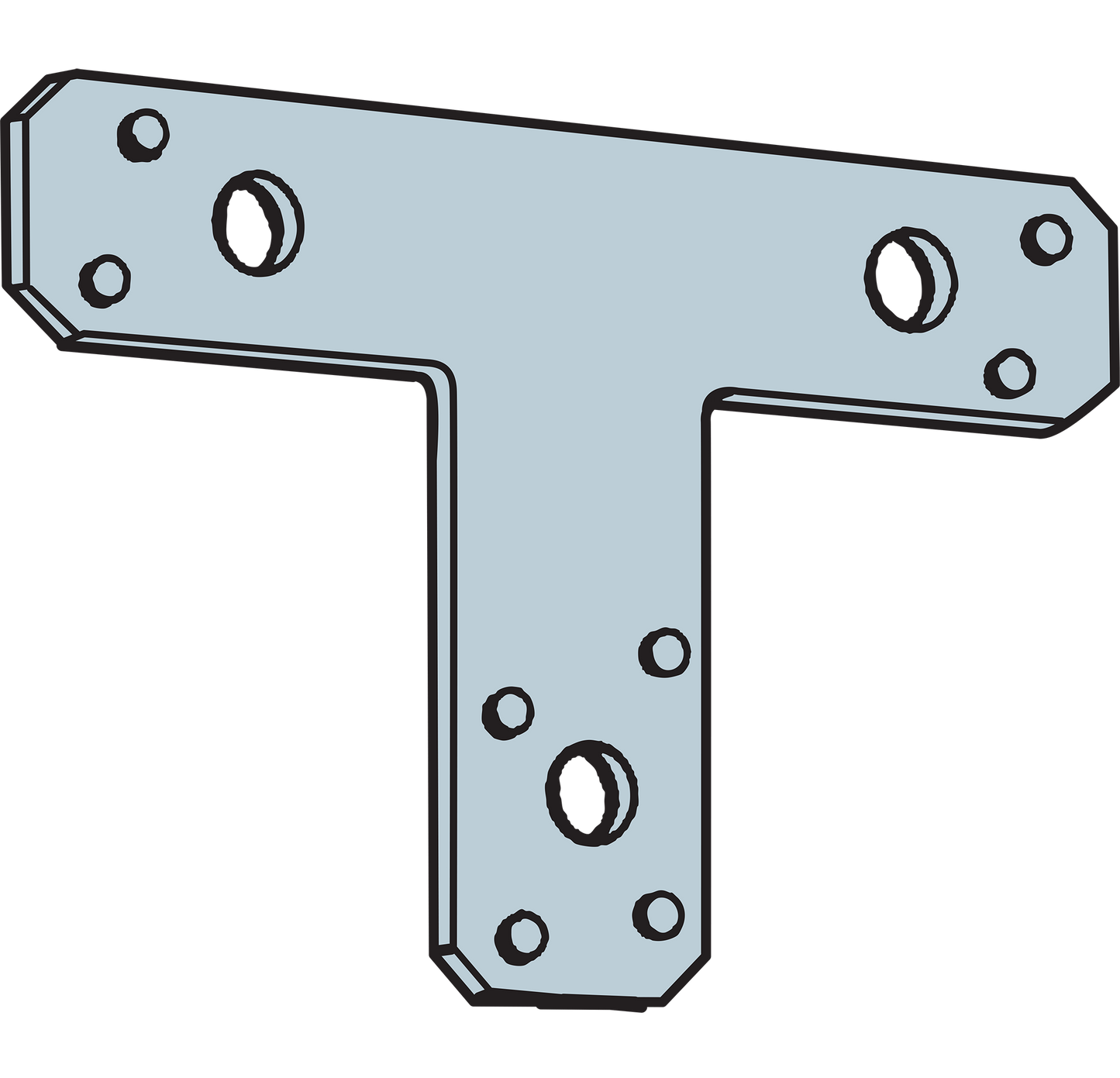 Simpson Strong-Tie 66T 6 in. x 5 in. 14-Gauge Galvanized T Strap (Pack of 10)