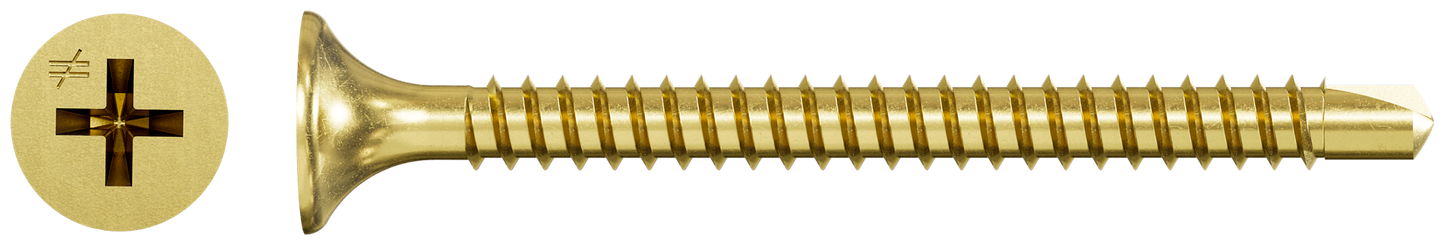 Simpson Strong-Tie DWFSD158PS DWFSD Drywall-to-CFS Screw (Collated) — #6 x 1-5/8 in. #2 Phillips, Yellow Zinc (2500-Qty)
