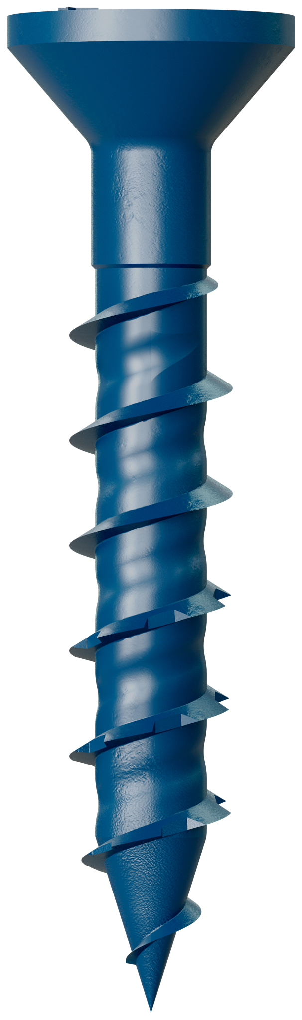 Simpson Strong-Tie TNT18114TFC8 Titen Turbo™ — 3/16 in. x 1-1/4 in. 6-Lobe Flat-Head Concrete and Masonry Screw, Blue (8-Qty)