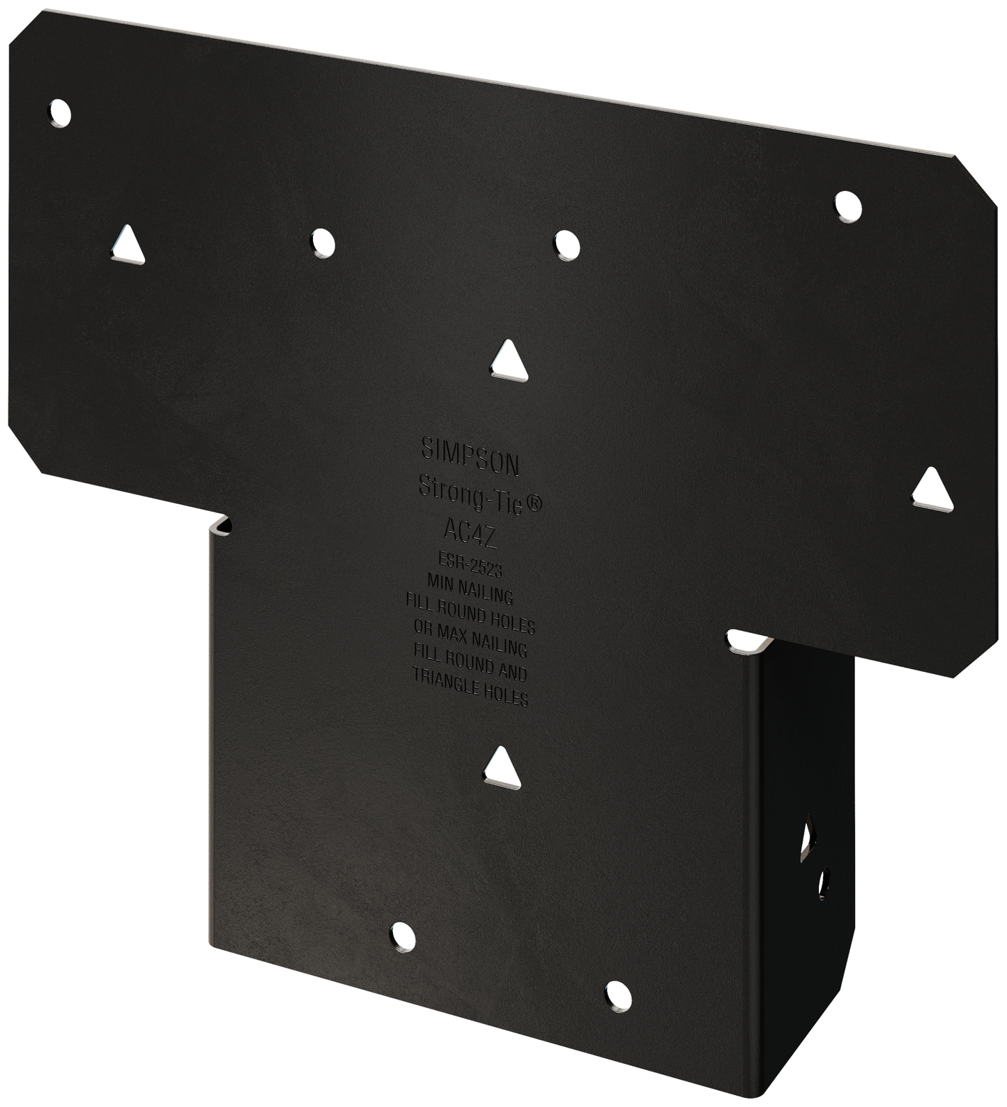 Simpson Strong-Tie AC4PC Outdoor Accents® ACPC ZMAX®, Black Powder-Coated Adjustable Post Cap for 4x