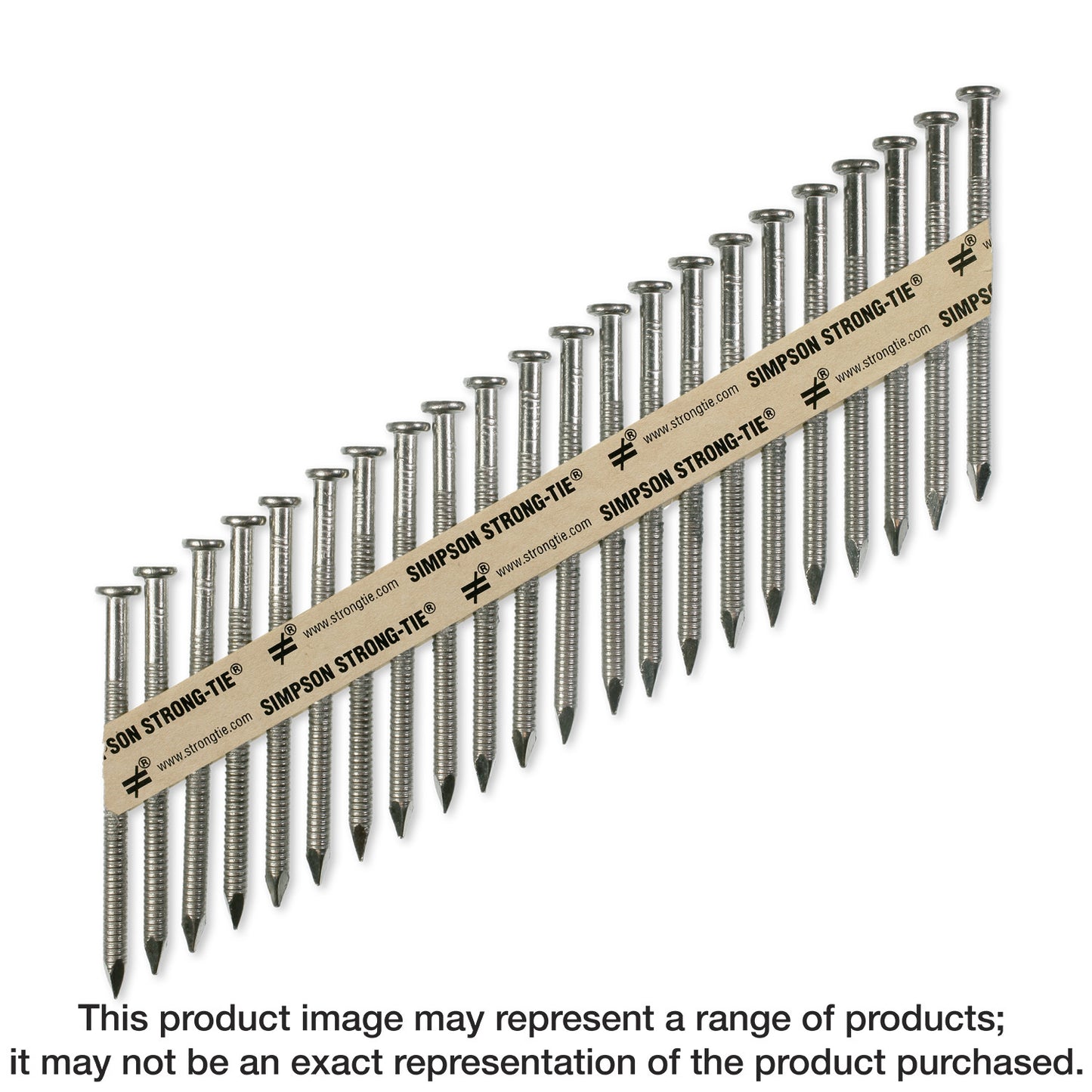 Simpson Strong-Tie T10A250MCN Strong-Drive® 33° SCNR™ RING-SHANK CONNECTOR Nail — 2-1/2 in. x .131 in. Type 316 (1000-Qty) (Pack of 144)