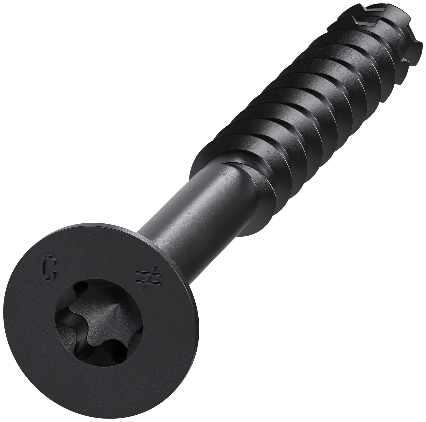 Simpson Strong-Tie TNTBL25234TF Titen Turbo™ — 1/4 in. x 2-3/4 in. 6-Lobe Flat-Head Concrete and Masonry Screw, Black (100-Qty) (Pack of 5)
