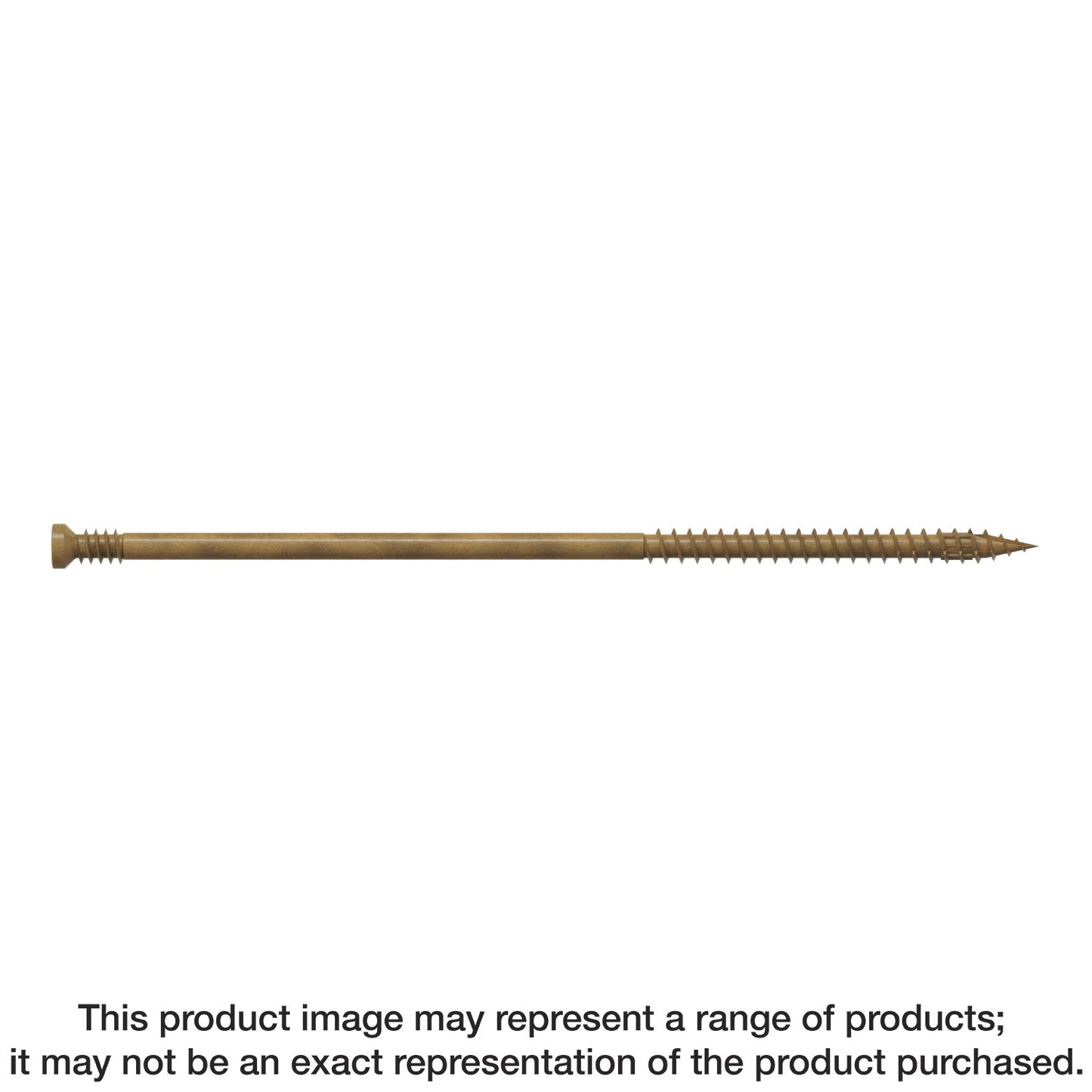 Simpson Strong-Tie FT09500R50 Finish Trim Screw — #9 x 5 in. T15, Trim-Head, Quik Guard®, Tan (50-Qty)
