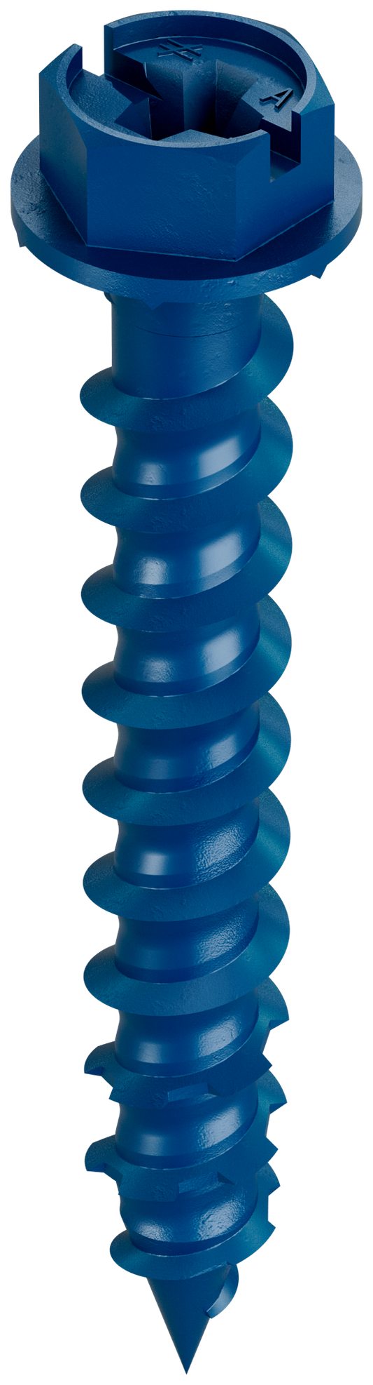 Simpson Strong-Tie TNT25134HB Titen Turbo™ — 1/4 in. x 1-3/4 in. Hex-Head Concrete and Masonry Screw, Blue (2500-Qty) (Pack of 48)