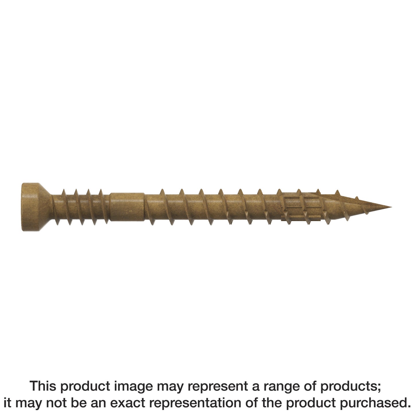 Simpson Strong-Tie FT07112R100 Finish Trim Screw — #7 x 1-1/2 in. T10, Trim-Head, Quik Guard®, Tan (100-Qty)