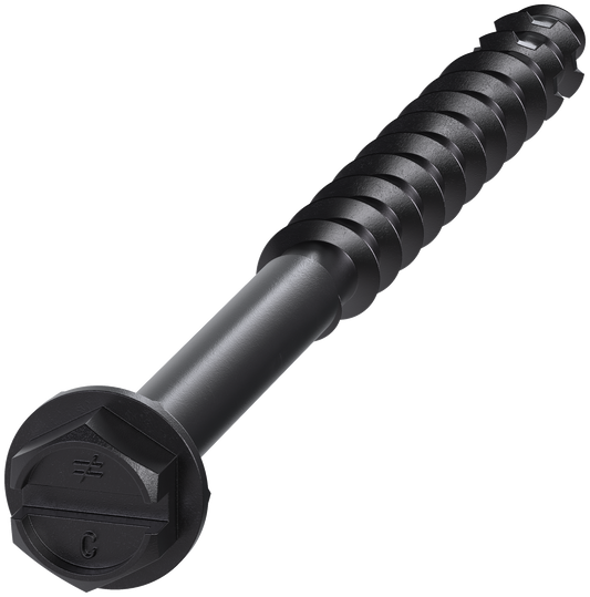 Simpson Strong-Tie TNTBL18234H Titen Turbo™ — 3/16 in. x 2-3/4 in. Hex-Head Concrete and Masonry Screw, Black (100-Qty) (Pack of 5)