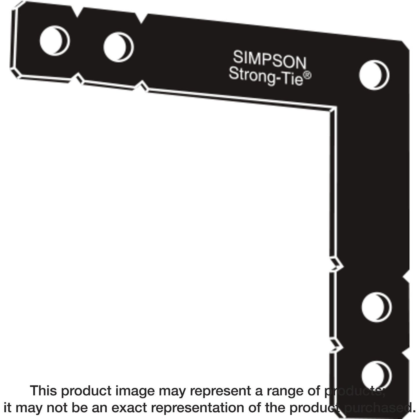 Simpson Strong-Tie OHL OHL 12 in. x 12 in. Black Powder-Coated Ornamental Heavy L Angle