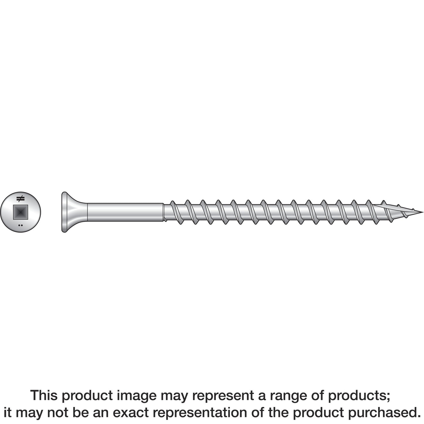 Simpson Strong-Tie SS3DSC212BS Bugle-Head Wood Screw (Collated) — #10 x 2-1/2 in. #3 Square Drive, Type 305 (1500-Qty)