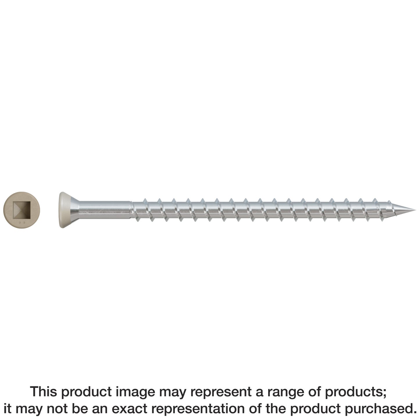 Simpson Strong-Tie DTH212S305BR05 Trim-Head Screw — Sharp Point (Collated) — #7 x 2 in. #2 SQ Type 305, Brown 05  (1000-Qty) (Pack of 100)