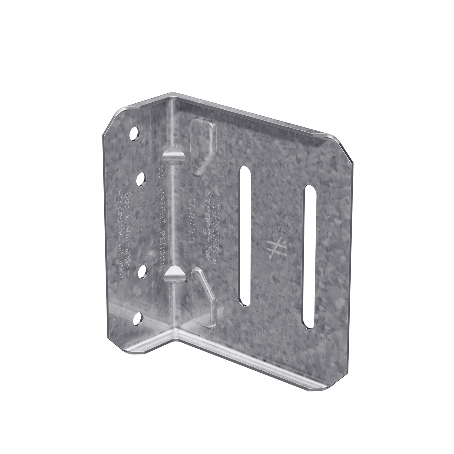 Simpson Strong-Tie SCB43.5-KT SCB™ 3-1/2 in. 16 ga. Bypass Framing Slide-Clip Connector w/ Screws (25-Qty) (Pack of 144)