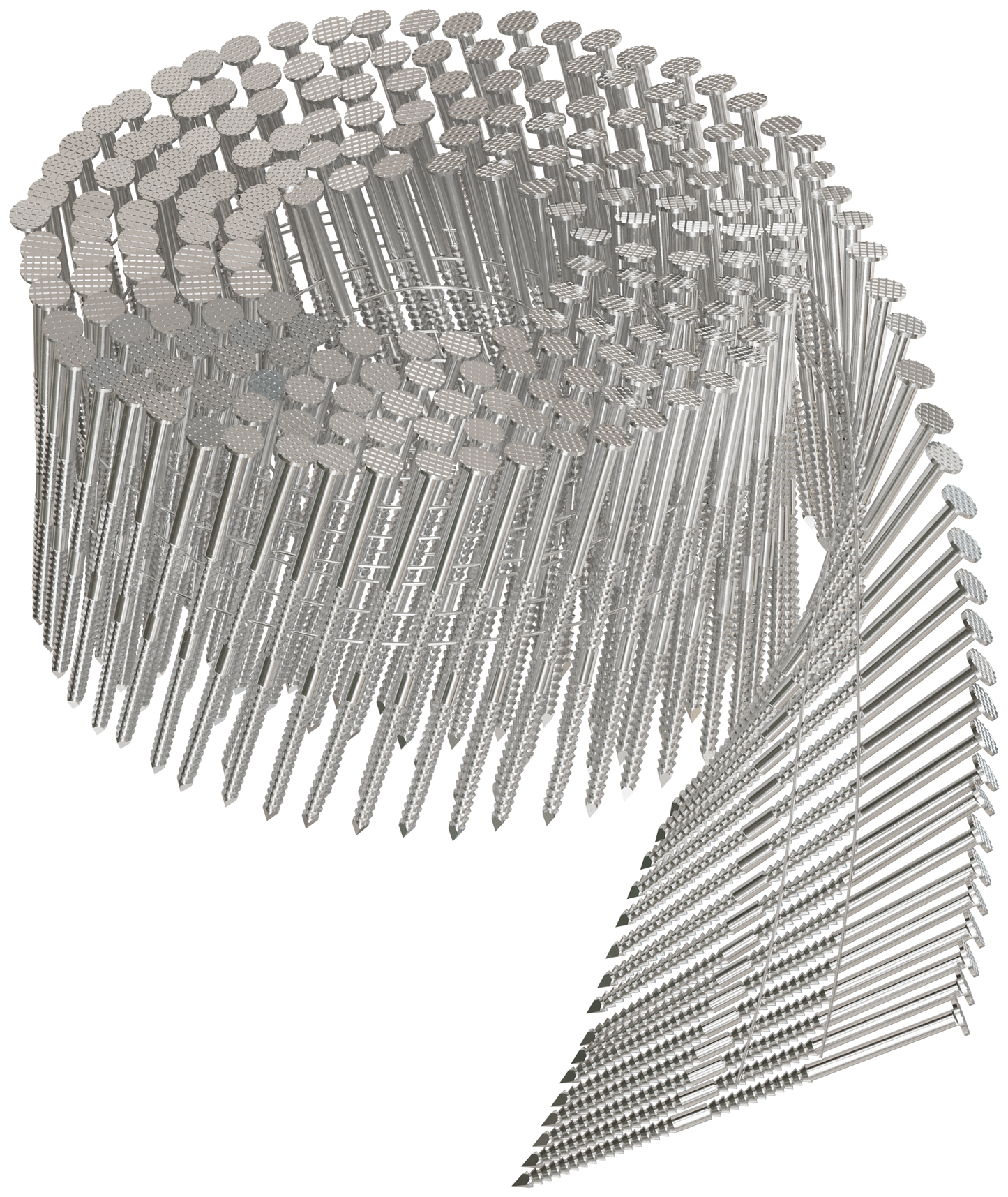 Simpson Strong-Tie S13A250WWCBP 15° Wire Coil, Painted, Full Round Head, Ring-Shank Nail — 2-1/2 in. x .092 in. Type 304, White (900-Qty) (Pack of 192)