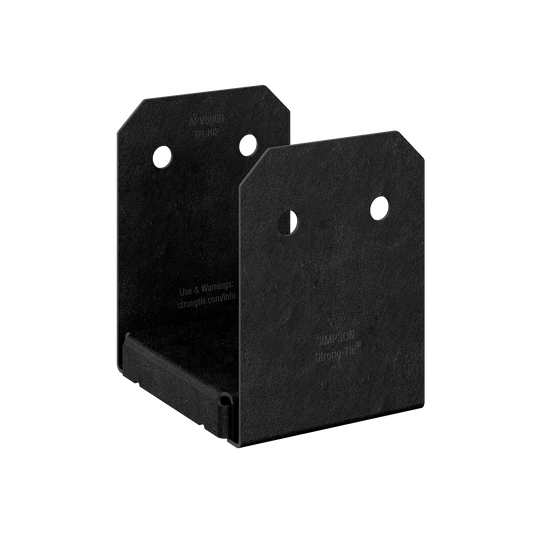 Simpson Strong-Tie APVB66R Outdoor Accents® Avant Collection™ ZMAX®, Black Powder-Coated Post Base for 6x6 Rough (Pack of 6)