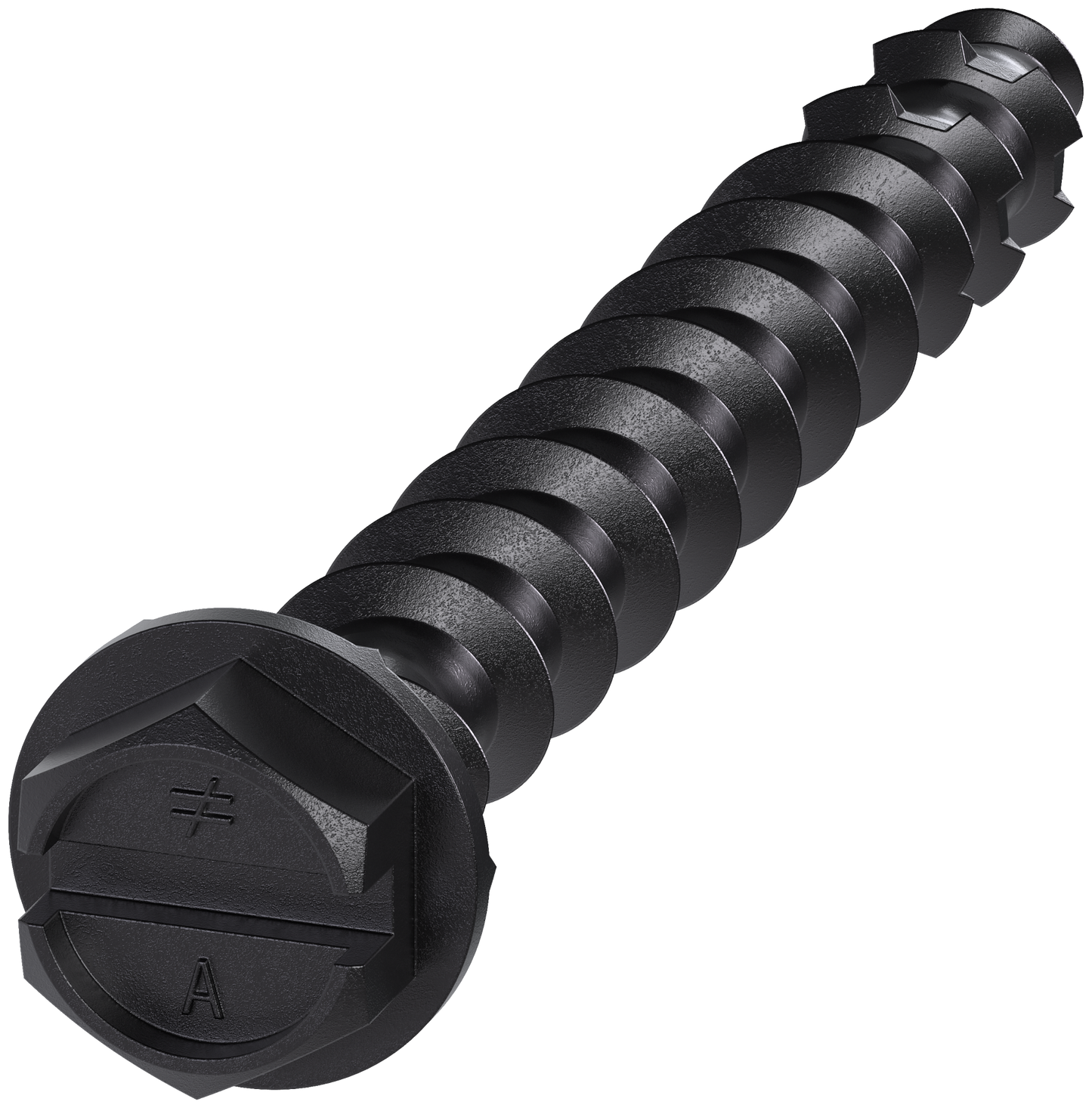Simpson Strong-Tie TNTBL18134H Titen Turbo™ — 3/16 in. x 1-3/4 in. Hex-Head Concrete and Masonry Screw, Black (100-Qty) (Pack of 5)