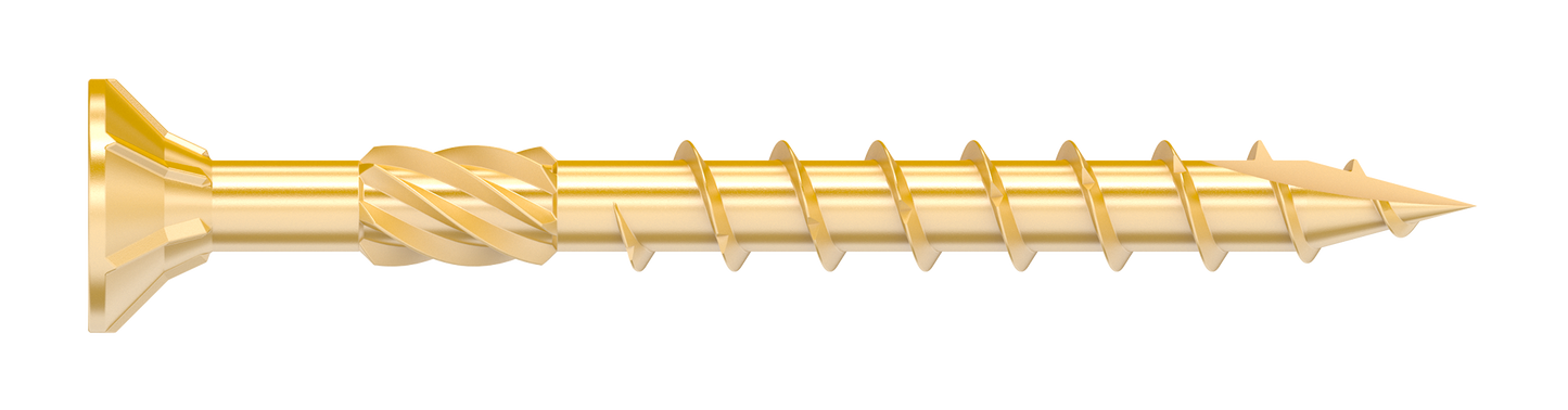 Simpson Strong-Tie SDCP22318 Strong-Drive® SDCP TIMBER-CP Screw — 0.315-in. x 3-1/8-in. T40, Yellow Zinc (250-Qty)