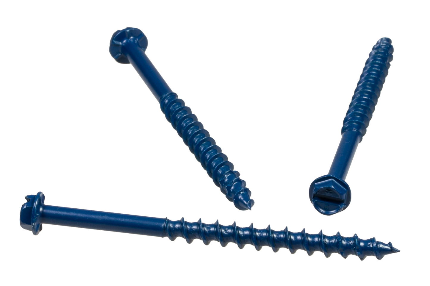 Simpson Strong-Tie TNT18234HC8 Titen Turbo™ — 3/16 in. x 2-3/4 in. Hex-Head Concrete and Masonry Screw, Blue (8-Qty)
