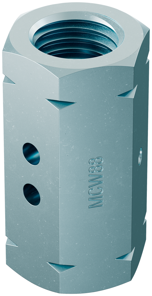Simpson Strong-Tie MCW88 MCW 1 in. Coupler Nut with Witness® Hole, Grade 55 (Pack of 50)