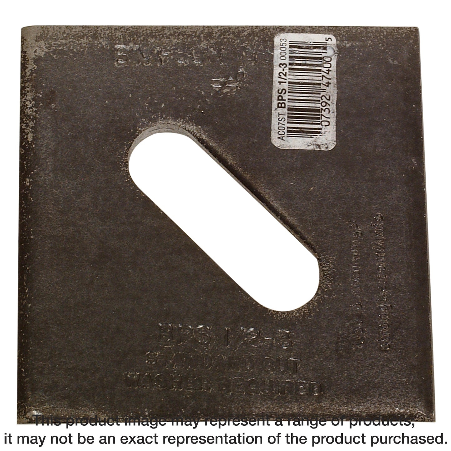 Simpson Strong-Tie BPS 1/2-3 BPS 3 in. x 3 in. Slotted Bearing Plate with 1/2 in. Bolt Dia. (Pack of 50)