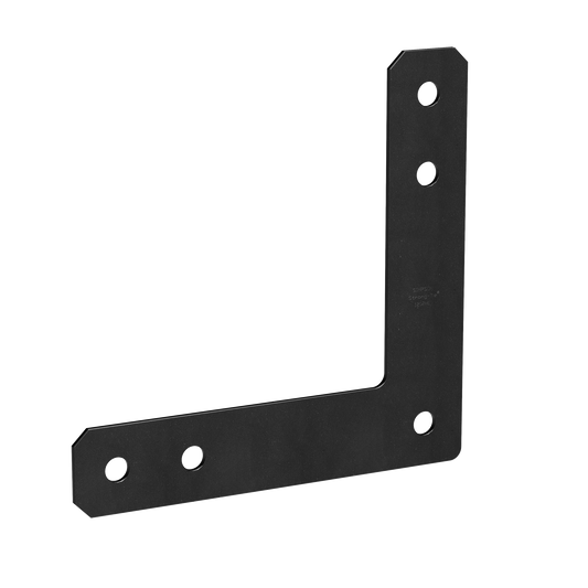 Simpson Strong-Tie 1212HLPC HLPC 12 in. x 12 in. 7-Gauge Black Powder-Coated Ornamental L Strap