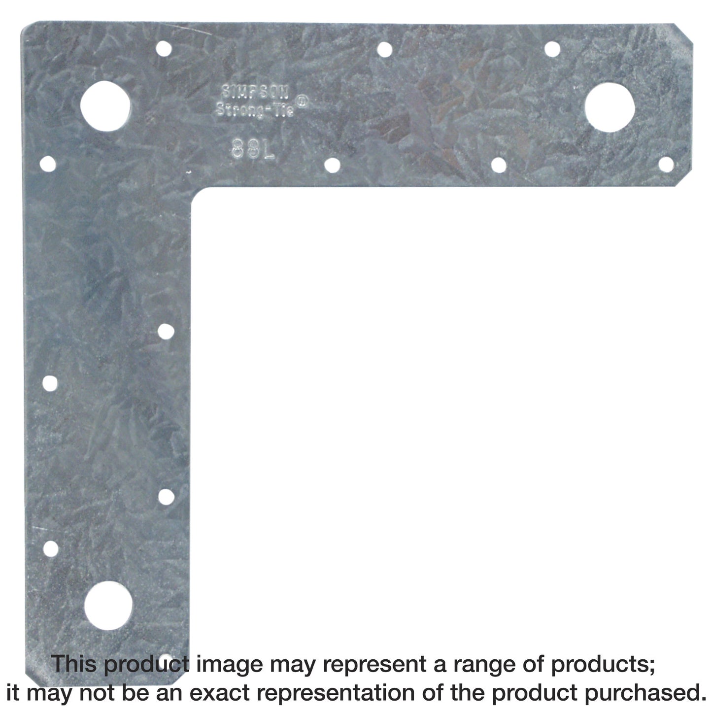 Simpson Strong-Tie 88L 8 in. x 8 in. 14-Gauge Galvanized L Strap