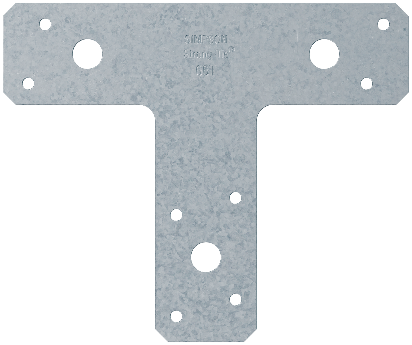 Simpson Strong-Tie 66T 6 in. x 5 in. 14-Gauge Galvanized T Strap (Pack of 1000)