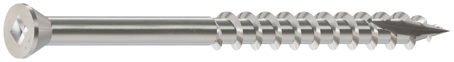 Simpson Strong-Tie S07C225FBP Trim-Head Screw, Square Drive — #7 x 2-1/4 in. #1 SQ, Type 305 (100-Qty)