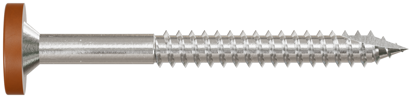 Simpson Strong-Tie T08175FS75TN01 Fascia Board Screw — #8 x 1-3/4 in. T-20 6-Lobe Pancake Head Type 316, Tan 01 (75-Qty) (Pack of 5)