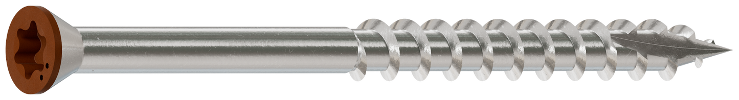 Simpson Strong-Tie S07225FTBTN01 Trim-Head Screw, 6-Lobe Drive — #7 x 2-1/4 in. T-15 Type 305, Tan 01 (1750-Qty) (Pack of 150)
