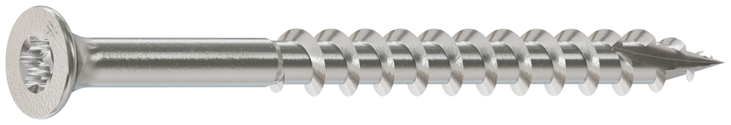 Simpson Strong-Tie T10250DT1 Bugle-Head Wood Screw, 6-Lobe Drive — #10 x 2-1/2-in. T25, Type 316 (1 lb.) (Pack of 800)