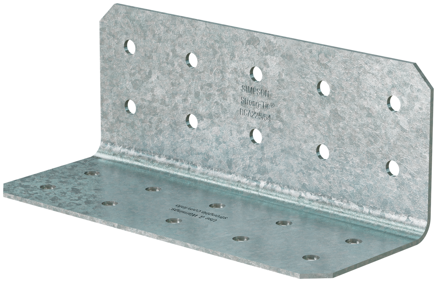 Simpson Strong-Tie RCA225/54-R90 RCA 2 in. x 2 in. x 5 in. 16-Gauge Galvanized Rigid Connector Angle (90-Qty)