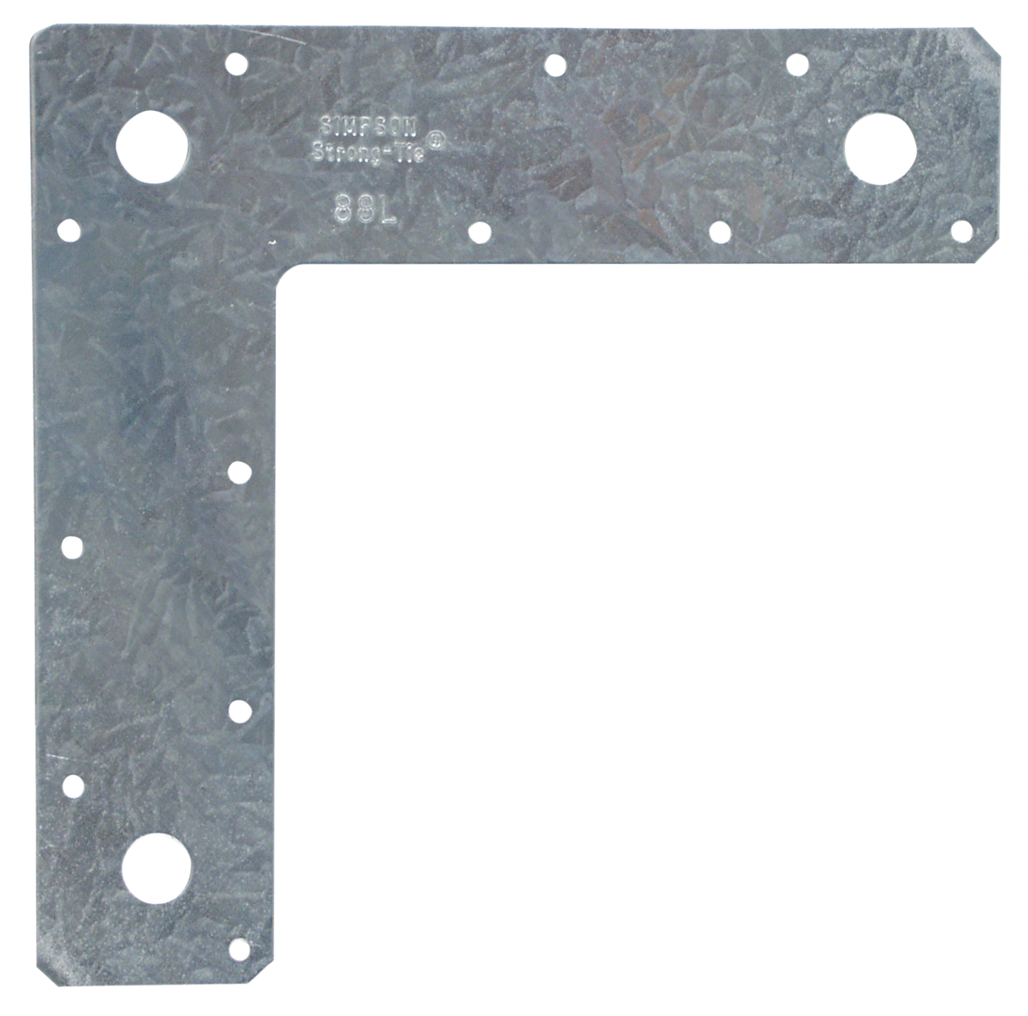 Simpson Strong-Tie 88L 8 in. x 8 in. 14-Gauge Galvanized L Strap (Pack of 2000)