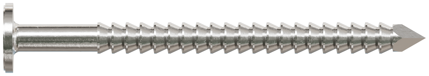 Simpson Strong-Tie T3KR71 Premium Siding Nail — 1-1/4-in. x 7/32-in. Head Dia., Type 316 Stainless Steel (1 lb.) (Pack of 10)