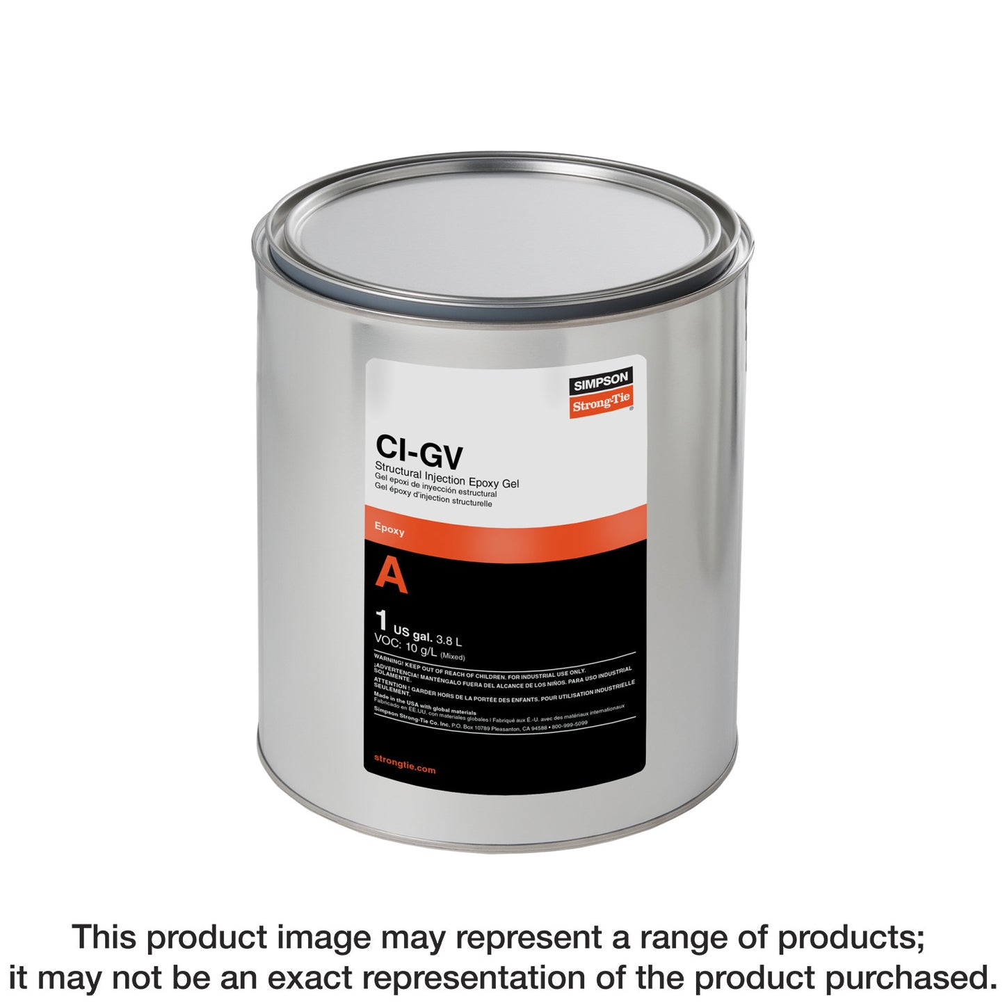 Simpson Strong-Tie CIGV3KT CI-GV™ Structural Injection Epoxy Gel (3-gal. Kit)