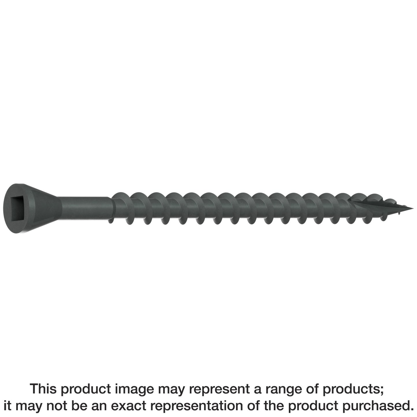 Simpson Strong-Tie DTHQ212S Trim-Head Screw, Type-17 Point — #8 x 2-1/2 in. #2U Square Drive, Quik Guard® (1500-Qty)