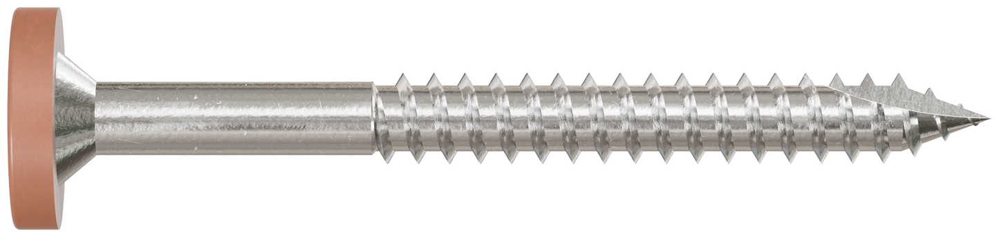 Simpson Strong-Tie T08175FS75TN03 Fascia Board Screw — #8 x 1-3/4 in. T-20 6-Lobe Pancake Head Type 316, Tan 03 (75-Qty) (Pack of 500)