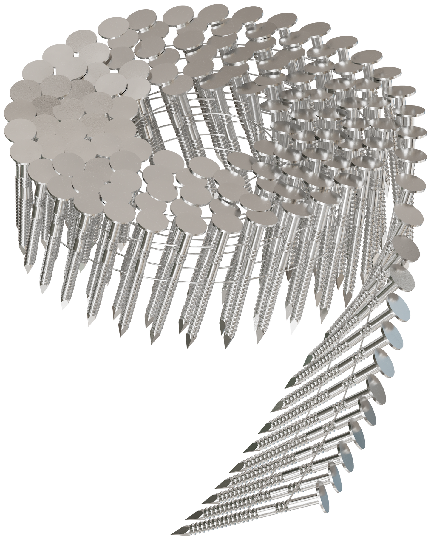 Simpson Strong-Tie S11A175RNB 15° Wire Coil, Full Round Head, Ring-Shank Roofing Nail — 1-3/4 in. Type 304 (7200-Qty) (Pack of 32)