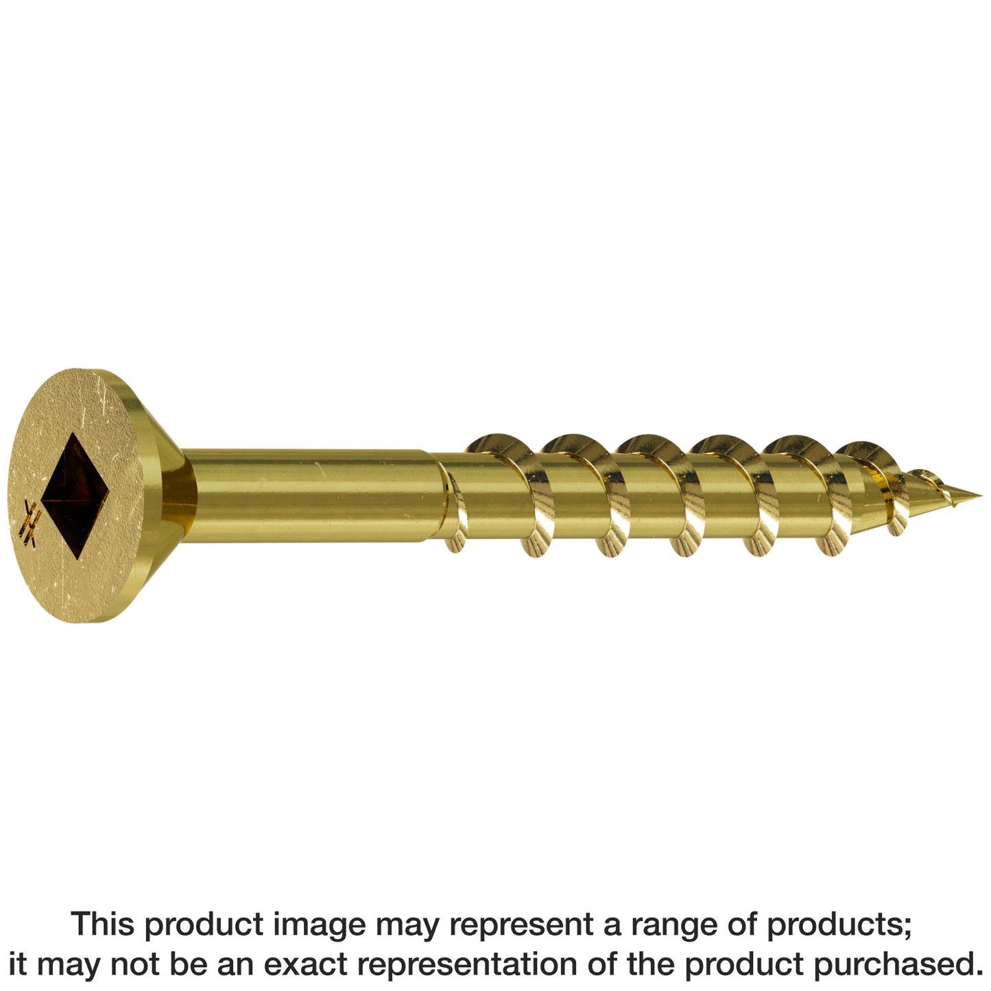 Simpson Strong-Tie WSC112S WSC Wood Screw (Collated) — #8 x 1-1/2 in. #2 Square, Flat Head, Yellow Zinc (2000-Qty) (Pack of 100)