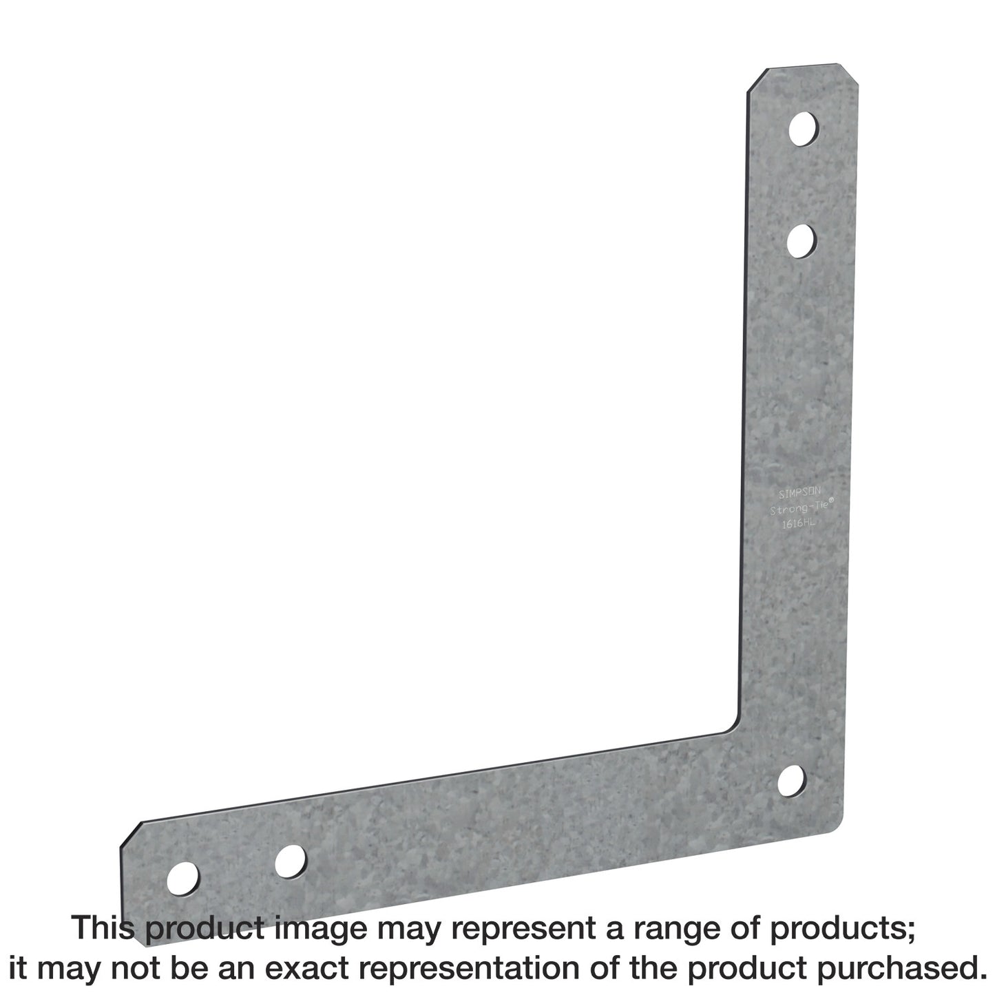 Simpson Strong-Tie 1212HLHDG HL 12 in. x 12 in. 7-Gauge Hot-Dip Galvanized Heavy L Strap