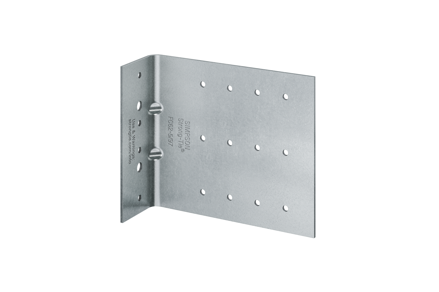 Simpson Strong-Tie FC32-5/97-R25 FC 2 in. x 3-1/2 in. x 5 in. 12-Gauge Bypass Framing Fixed-Clip Connector (Qty-25) (Pack of 144)