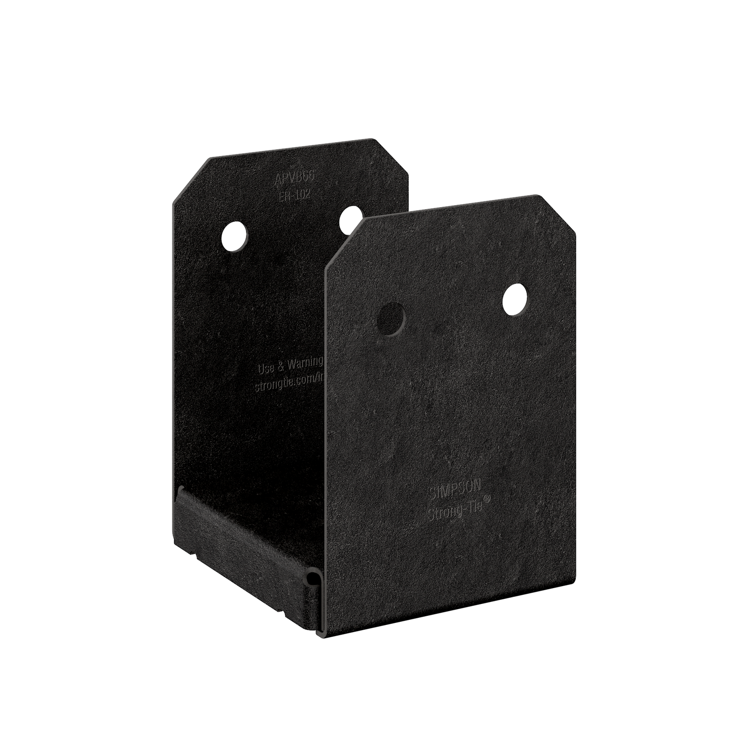 Simpson Strong-Tie APVB66 Outdoor Accents® Avant Collection™ ZMAX®, Black Powder-Coated Post Base for 6x6 (Pack of 288)