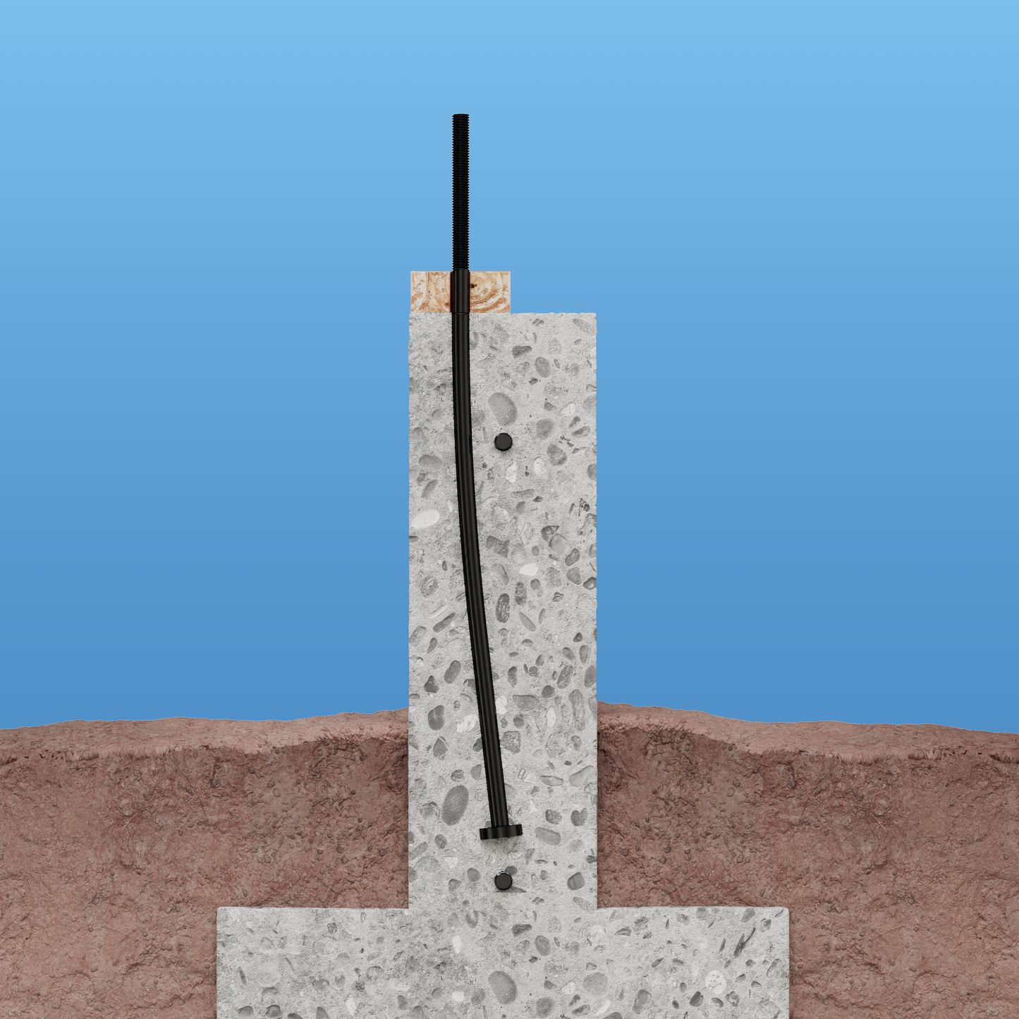 Simpson Strong-Tie SABR5/8X24HDG SABR™ 5/8 in. x 24 in. Hot-Dip Galvanized Anchor Bolt (Pack of 25)
