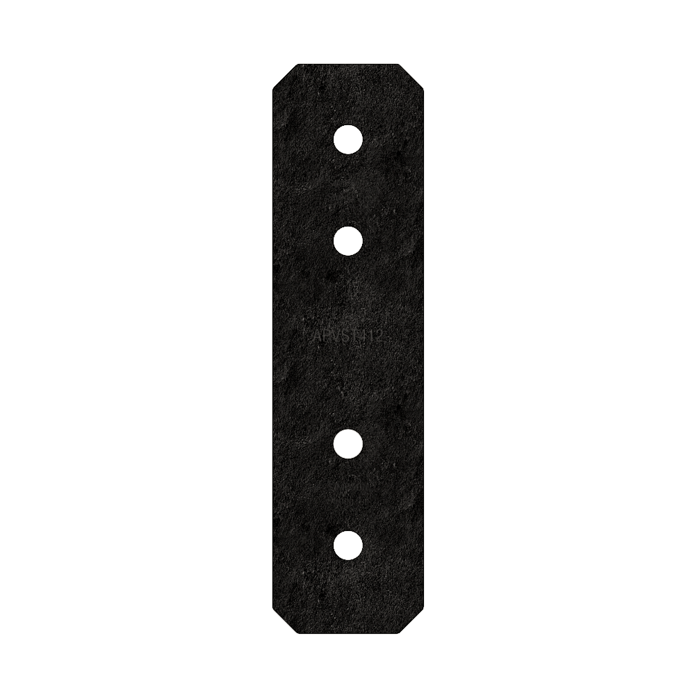 Simpson Strong-Tie APVST412 Outdoor Accents® Avant Collection™ 3 in. x 11-1/4 in. ZMAX®, Black Powder-Coated Strap for 4x (Pack of 1600)