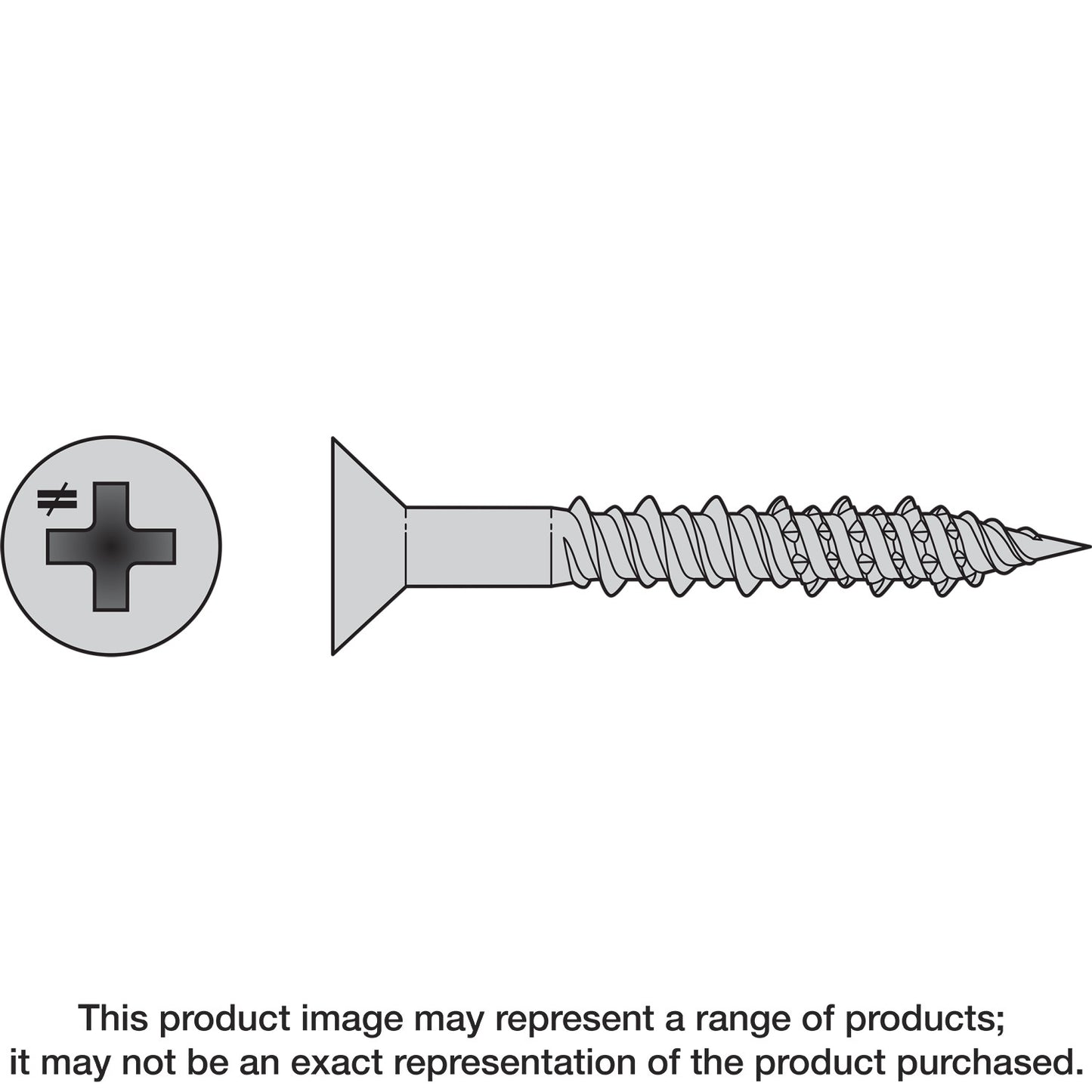 Simpson Strong-Tie T06J050FX-RP25 Marine Screw, Flat Head — #6 x 1/2 in. #2 Phillips Drive, Type 316 (25-Qty) (Pack of 3240)