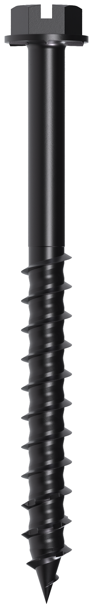 Simpson Strong-Tie TNTBL25234H Titen Turbo™ — 1/4 in. x 2-3/4 in. Hex-Head Concrete and Masonry Screw, Black (100-Qty) (Pack of 5)