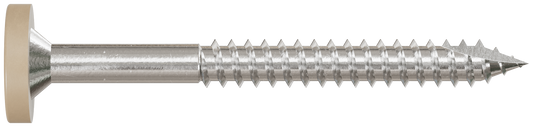 Simpson Strong-Tie T08175FS75TN Fascia Board Screw — #8 x 1-3/4 in. T-20 6-Lobe Pancake Head Type 316, Tan (75-Qty) (Pack of 500)