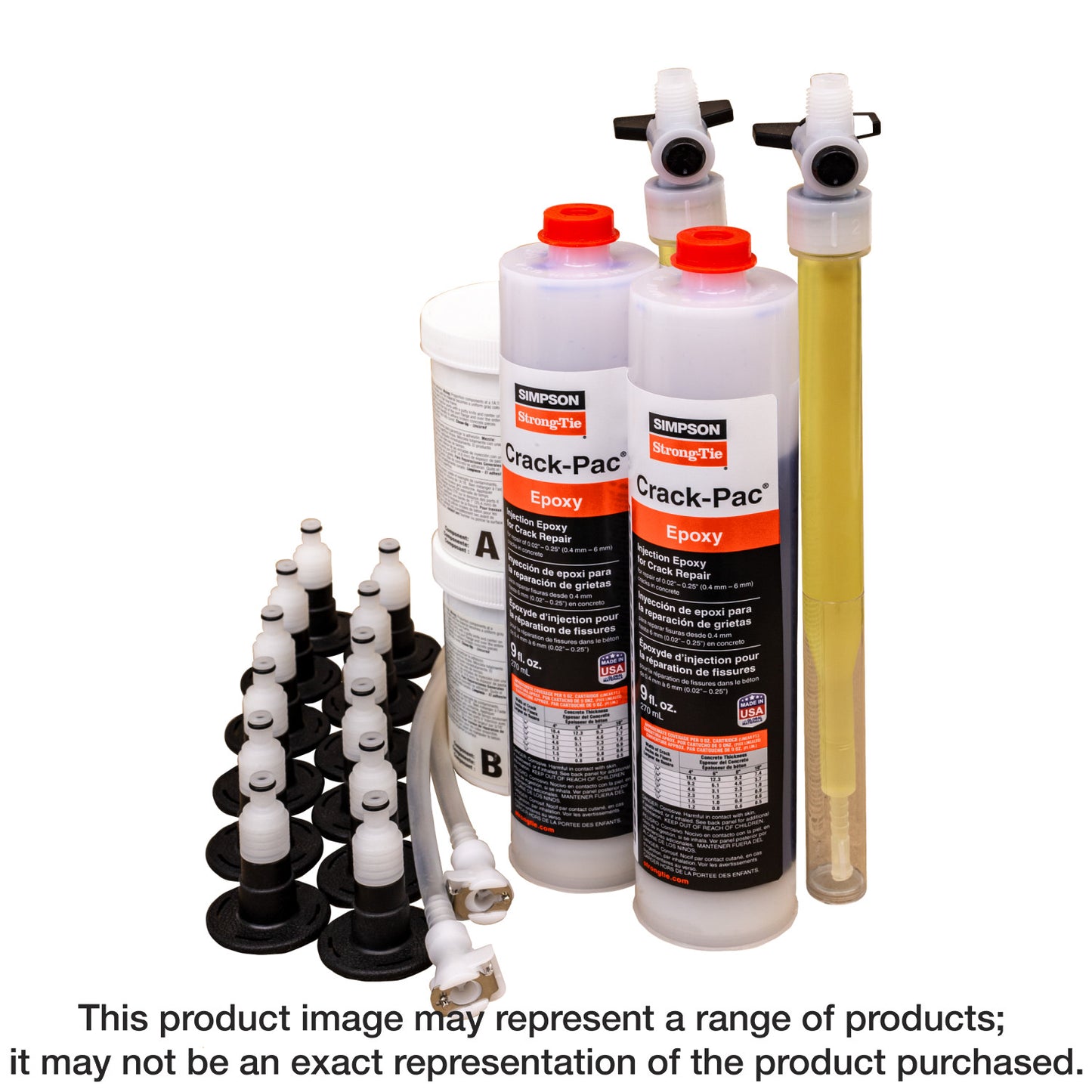 Simpson Strong-Tie ETIPAC2G10KT Crack-Pac® 9-oz. Injection Epoxy Kit (2 Cartridges) (Pack of 2)